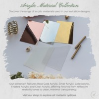 Cartes d'invitation de mariage en acrylique et coffret cadeau avec monogramme personnalisé, impression dorée, finition miroir, souvenir de luxe