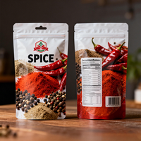 Sachets Doypack à fermeture éclair en aluminium de luxe avec impression personnalisée, recyclables, de qualité alimentaire, pour emballage de thé en poudre et d'épices