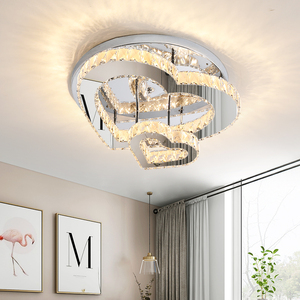 Recién llegado, luz colgante de boda en forma de corazón interior, lámpara moderna, luz de techo de cristal LED de lujo transparente - Product Image 1