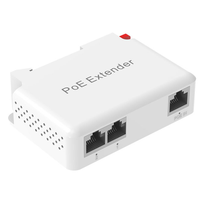 Guide Rail 5 Port PoE Extender Repeater 1IN 2 100Mbps IP Camera Surveillance Monitor Accessories 48V NVR Switch AP 802.3at 30W