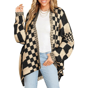 <span class=keywords><strong>Cardigan</strong></span> <span class=keywords><strong>Invernale</strong></span> alla Moda con Ricamo Personalizzato, Maglione da <span class=keywords><strong>Donna</strong></span> a Maniche Lunghe con Scollo a V, Giacca Larga - Product Image 6