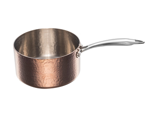 <span class=keywords><strong>Casserole</strong></span> en acier inoxydable triple couche PVD rose, moderne, de luxe, motif martelé, compatible lave-vaisselle, <span class=keywords><strong>four</strong></span>, gaz et induction - Product Image 1