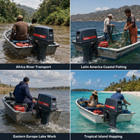 Moteur hors-bord 2 temps 40 CV à essence pour bateau, arbre court ou long, pour la pêche et l'utilisation marine