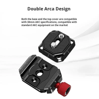 Kit de fixation rapide universel 38 mm en alliage d'aluminium, léger, flexible, de haute qualité et durable pour trépied et cardan d'appareil photo