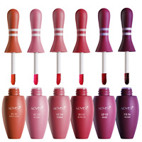 Aliver Vente en gros 6 couleurs Rouge à lèvres liquide design bowling Logo personnalisé Mini brillant à lèvres Teinte à lèvres imperméable