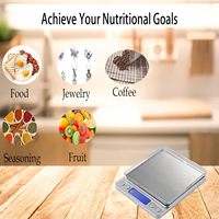 Balance numérique de précision pour cuisine et aliments, format de poche, 1kg, 2kg, 3kg, 5kg, 0.1g, 0.01g