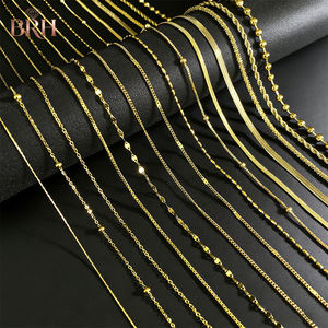 18K PVD 금도금 쿠반 체인 목걸이 피가로 힙합 쿠반 스테인리스 스틸 목걸이 - Product Image 3