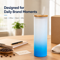 Gobelet en verre personnalisé durable pour la grande ouverture, 400 ml, emballé dans une boîte cadeau, pour la promotion des magasins
