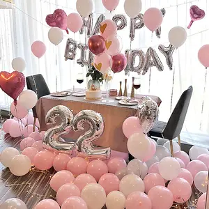 生日快乐信气球套装生日派对装饰婴儿盛宴生日信铝箔气球