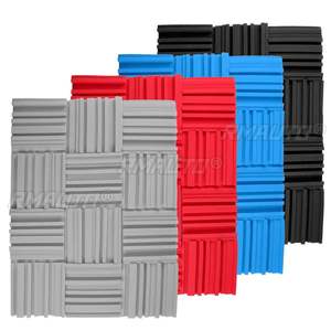 12 panneaux acoustiques en mousse pour studio, 250x250x50mm, insonorisants, pour KTV, absorption du bruit, en forme de cale, pour isolation acoustique des murs - Product Image 1