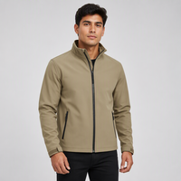 Veste softshell pour homme, imperméable, coupe-vent, fermeture éclair intégrale, col montant, veste de randonnée doublée en polaire