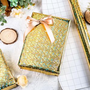 Papel de Regalo Personalizado Original Dorado Láser Metálico Holográfico Colorido con Estrellas para Envolver Regalos de Cumpleaños, San Valentín y Fiestas - Product Image 2