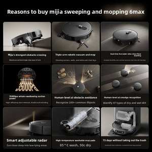 XIAOMI MIJIA robot vacuum cleaner 6 Max self-cleaning mop 35000 Pa hair cutting and dust removal base telescopic robotic arm - Product Image 2