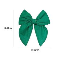 St. Patricks Day Green Fable Hair Bows Alligator Clips 2pc 5.5" Cotton Linen Ribbon Sailor Hairbows untuk Wanita dan Anak Perempuan