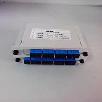 Kotak ABS Splitter PLC Rak Mount LGX SPLITTER SC UPC SC/APC Konektor Tipe Kaset 1X16 Pembagi Serat Optik