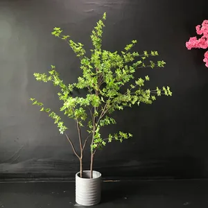 Plante artificielle bonsaï, 1 pièce, plante décorative, cloche japonaise, ankihaute résolution, perbriquet fuchsia en pot pour décoration de maison, offre spéciale