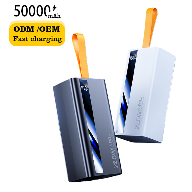 POrtable Big Capacity 50000mah PowerBank LED Digital Display 4USB Type-C Output USB C PD 22.5W Power Bank 50000mAh Fast Charging