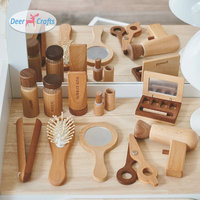 Ensemble de vanité pour enfants avec tabouret miroir-Jouet de table de maquillage pour filles, jeu d'habillage interactif parent-enfant DH08221