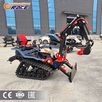 Tracteurs agricoles compacts Grace multifonctionnels diesel 35 CV 50 CV, mini-motoculteur rotatif, cultivateur, tracteur à chenilles pour l'agriculture