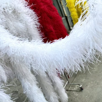 Écharpe en plumes d'autruche colorées 1 plis pour décoration de fête à domicile, carnaval, Noël, accessoire de costume, robe de danse, DIY