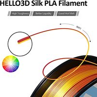 Filament PLA Haute Vitesse Officiel HELLO3D 1kg 1.75mm Double/Tri Couleur 200°C 300mm/s Débit Élevé +/- 0.02mm