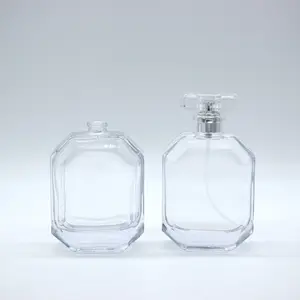 Premium 30Ml, 50Ml, 100Ml Glazen Parfumflesjes Met Transparante Spuitdeksel Luxe Vierkante Parfumflesjes