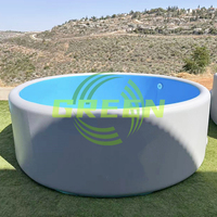 Grande piscine gonflable pour l'extérieur pour la fête de l'arrière-cour Piscine de spa gonflable verte extérieure forte