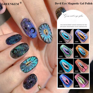 Nuevo Devil Eye Magnetic <span class=keywords><strong>Gel</strong></span> Polish Glitter Disco Reflective Cat Eey Glue Barniz permanente Soak Off UV LED <span class=keywords><strong>Gel</strong></span> Esmalte de uñas - Product Image 1