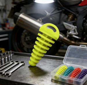 อุปกรณ์เสริมรถจักรยานยนต์ออฟโรด ปลั๊กท่อไอเสียขนาดเล็กพีวีซี อุปกรณ์ตกแต่ง ปลั๊กกันน้ำสำหรับรถจักรยานยนต์หลากสี - Product Image 3