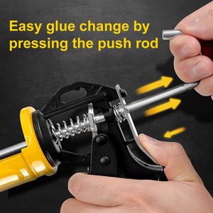 Pistola de calafateo de silicona, mango de aluminio, tipo resistente, sin goteo, 10oz - Product Image 5