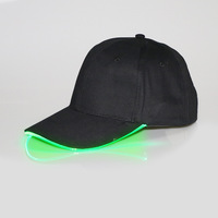 Venta al por mayor gorras de béisbol LED de 6 paneles personalizadas con su propio logotipo sombreros de iluminación gorras de béisbol LED iluminación al aire libre gorra de béisbol