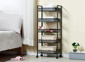 Cucina Dell'organizzatore di Immagazzinaggio Mensola con Cesti Commercio All'ingrosso Metallo Cucina Argento Stoccaggio Supporti & Rack Negozio di Visualizzazione Del Basamento Rotondo - Product Image 2