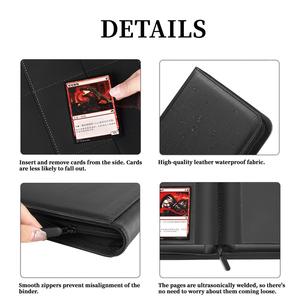 Classeur de cartes à collectionner imprimé FX Custom à 4 pochettes, album à pochettes latérales sans anneaux, dossier pour cartes de jeu TCG et cartes sportives - Product Image 4