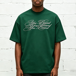 T-Shirt da Uomo Oversize in Cotone 100% Pesante 260gsm, Vestibilità Ampia, Stile Streetwear di Lusso, Maglia a Grammatura Elevata, Personalizzabile (Private Label) - Product Image 1