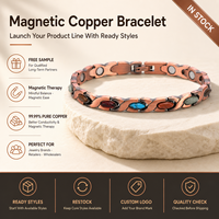 Joyería Magnética de Cobre Puro, Pulsera de Eslabones con Diseño de Escamas de Pescado y Cierre, Venta al por Mayor, Línea de Joyería de Salud Personalizada