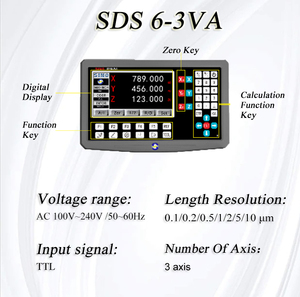 Pantalla de lectura digital 5um Regla óptica Codificador de escala lineal RoHS 3 Axis DRO Kit Fresado Torno Grider - Product Image 3