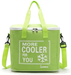 Tas piknik es termal insulasi Foil aluminium, tas piknik kapasitas besar, anti air, kapasitas besar, dengan ritsleting