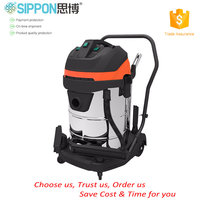 Aspirateur Cyclone Sec et Humide Portatif Sippon 80L 3000W pour Tapis avec Utilisation Extérieure