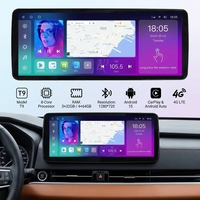 Reproductor Multimedia Estéreo para Auto Android de 12.3 Pulgadas con Pantalla Táctil, GPS, Bluetooth, OBD2, Transmisor FM, Amplificador, Soporte Portátil para Tablero