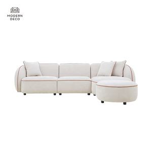 Nouvelle conception de canapé modulaire beige moderne sur mesure pour salon, ensemble de meubles, canapé en tissu sectionnel - Product Image 3