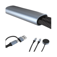 Nuevo Cable 3 en 1 para Teléfono Móvil, Cable de Datos Flexible Tipo-C de Carga Rápida con Cargador Magnético Inalámbrico para Reloj