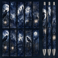 Film UV DTF en gros pour enveloppes de stylos de Noël et d'Halloween, résistant à l'eau et aux rayures, pour stylos à bille DIY