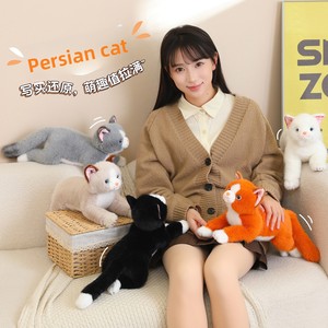 Peluche <span class=keywords><strong>chat</strong></span> <span class=keywords><strong>persan</strong></span> couché mignon, taille personnalisée, jouet en peluche avec rembourrage en coton PP, 31-50 cm, compagnon apaisant pour enfants - Product Image 2