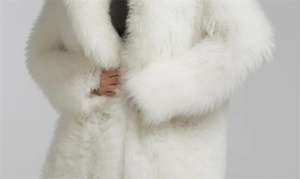Lussuoso Cappotto Lungo da Donna in Pelliccia di Pecora Persiana, Antivento, Lunghezza a Terra, <span class=keywords><strong>Bianco</strong></span>, Senza Collo, in <span class=keywords><strong>Visone</strong></span> - Product Image 5