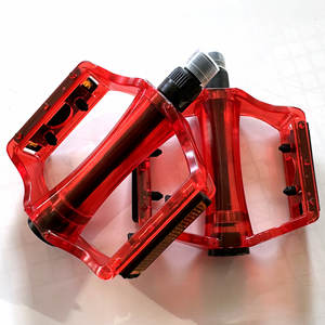 Pédales de vélo VTT en polycarbonate avec roulements étanches antidérapantes transparentes noires rouges bleues - Product Image 2