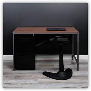 Alera PAFFBL Archivador metálico negro con dos cajones, 14 7/8w x 19-1/8d x 27-3/4h - Product Image 4