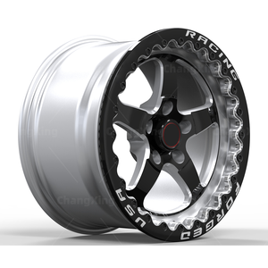 CX Black Racing Car Beadlock Räder 5x120.65 5 X114.3 5 X120 2-teilige geschmiedete Drag Racing Räder 15 17 18 Zoll für Camaro Corvette - Product Image 2