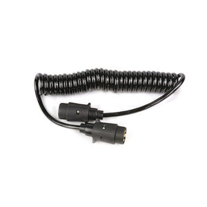 European N Type Trailer Cable 7 Ploe Coil Electrical 7 Core Power Cord <strong>Spiral</strong> 7 Pin Truck Cable/Spring <strong>Electric</strong> Cable - Product Image 4