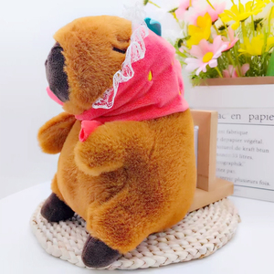 Nouvelles peluches Capybara durables et mignonnes de 8 pouces pour machine à griffes, en coton PP super doux, animaux en gros, anti-stress - Product Image 1