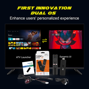 Mortal tvr3 + Android 14.0 Đen TV Stick Rockchip 3518 Quad Core RAM 2GB Rom 16GB bằng giọng nói từ xa 4k kép Wifi streaming phương tiện truyền thông - Product Image 4